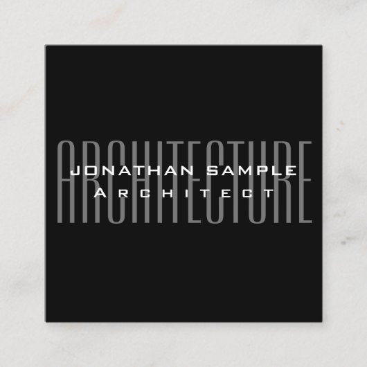 カスタムBusiness Architectのエレガントプロフェッショナル スクエア名刺 (正面)