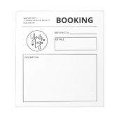 カスタムBusiness Booking Request Book Logo Notepad ノートパッド (正面)
