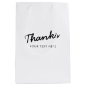 カスタムBusiness Companyのプロモーショ感謝していンスクリプト ミディアムペーパーバッグ (正面)