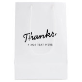 カスタムBusiness Companyのプロモーショ感謝していンスクリプト ミディアムペーパーバッグ (裏面)