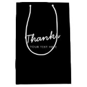 カスタムBusiness Companyのプロモーショ感謝していンスクリプト ミディアムペーパーバッグ (正面)