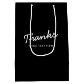 カスタムBusiness Companyのプロモーショ感謝していンスクリプト ミディアムペーパーバッグ (裏面)