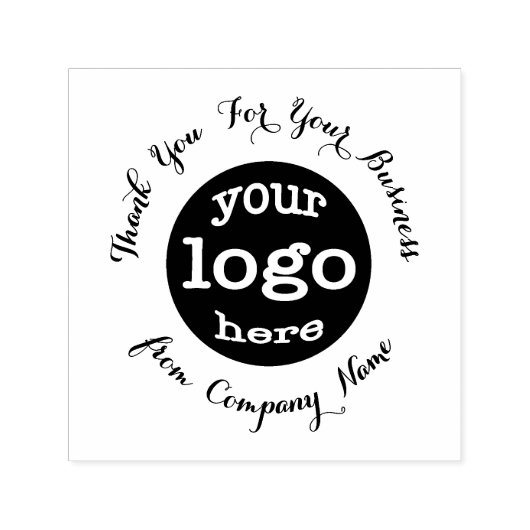 カスタムBusiness Companyのロゴエレガントありがとう セルフインキングスタンプ (デザイン)