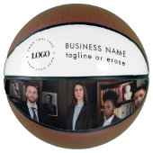 カスタムBusiness Companyのロゴ/写真パーソナライズされた バスケットボール (正面)