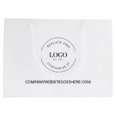 カスタムBusiness CompanyのWebサイトあなたのロゴ ラージペーパーバッグ (裏面)