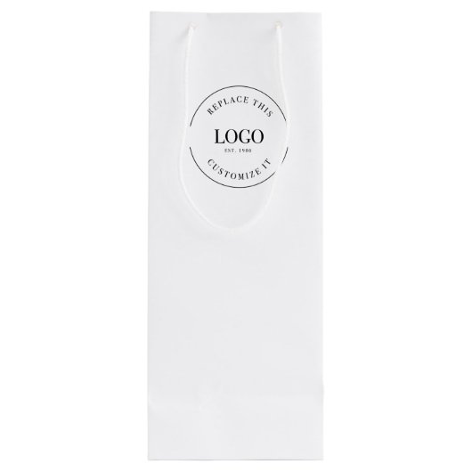 カスタムBusiness CompanyのWebサイトあなたのロゴ ワインギフトバッグ (裏面)