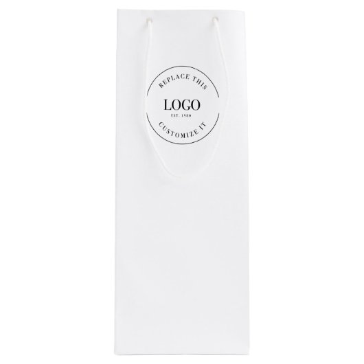 カスタムBusiness CompanyのWebサイトあなたのロゴ ワインギフトバッグ (正面)