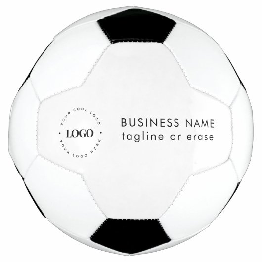 カスタムBusiness Companyロゴのブパーソナライズされたランド サッカーボール (正面)