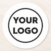 カスタムBusiness Companyロゴのプロモーション ラウンドペーパーコースター (正面)