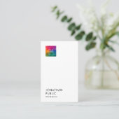 カスタムBusiness Companyロゴをここに追加モダン 名刺 (スタンド正面)