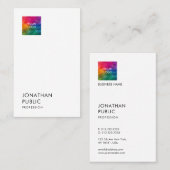 カスタムBusiness Companyロゴをここに追加モダン 名刺 (正面/裏面)