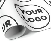 カスタムBusiness Companyロゴ・パターン ラッピングペーパー (ロールコーナー)