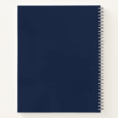 カスタムBusiness CompanyロゴNavy Blue Notebook ノートブック (裏面)