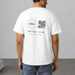 カスタムBusiness CompanyロゴQRコードスキャンと文字 Tシャツ<br><div class="desc">このTシャツはスタイリッシュQRコードとカスタム文字のロゴを使用してビジネスを促進。「パーソナライズ」オプショクリックンに詳細を簡単に追加できる。</div>
