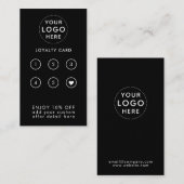 カスタムBusiness Company企業の Your Logo Black ロイヤリティカード (正面/裏面)