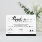 カスタムBusiness Company Logoご購入ありがとうございます サンキューカード (スタンド正面)