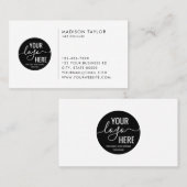 カスタムBusiness Company Logoミニマルモダンリスト 名刺 (正面/裏面)