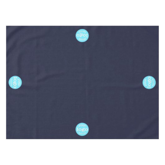 カスタムBusiness Company Logo Promo Trade Show Blue テーブルクロス (正面(横))
