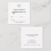 カスタムBusiness Customerのモダンロゴ 予約カード (正面/裏面)