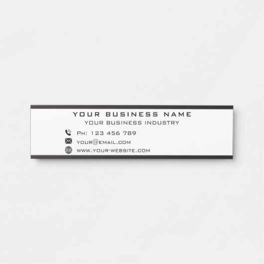 カスタムBusiness Door Sign Your Name文字情報 サインプレート (正面)