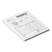 カスタムBusiness Invoice Order型枠ロゴ ノートパッド (アングル)