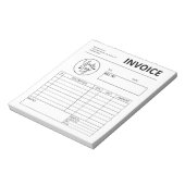 カスタムBusiness Invoice Order型枠ロゴ ノートパッド (回転)