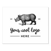 カスタムBusiness Logoここに独自のブランドを作成 ラバースタンプ (インプリント)