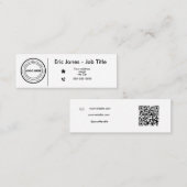 カスタムBUSINESS LOGOとソーシャルメディア スキニー名刺 (正面/裏面)