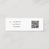 カスタムBUSINESS LOGOとソーシャルメディア スキニー名刺 (裏面)