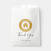 カスタムBusiness LogoとMessage Thank You フェイバーバッグ (正面)