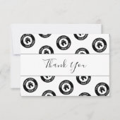 カスタムBusiness Logoのパターンとメッセージ サンキューカード (正面)