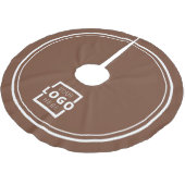 カスタムBusiness Logoクリスマスエレガント 企業の ブラッシュドポリエステルツリースカート (アングル)