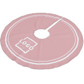 カスタムBusiness Logoクリスマスエレガント 企業の ブラッシュドポリエステルツリースカート (アングル)