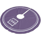 カスタムBusiness Logoクリスマスエレガント 企業の ブラッシュドポリエステルツリースカート (アングル)