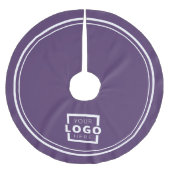 カスタムBusiness Logoクリスマスエレガント 企業の ブラッシュドポリエステルツリースカート (正面)