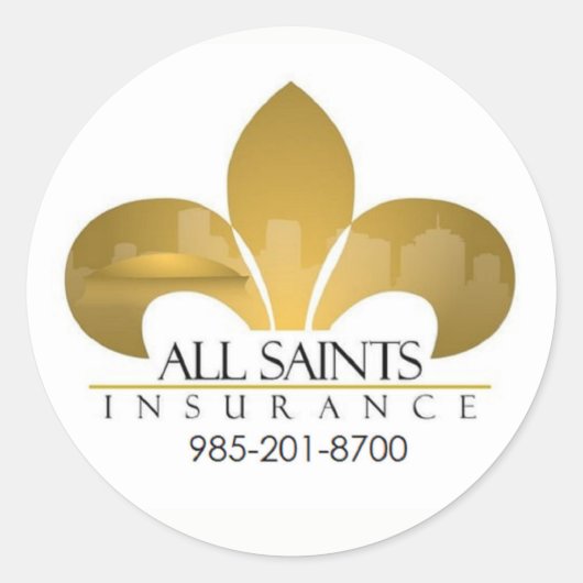 カスタムBusiness Logoスタンプ ラウンドシール (正面)