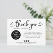 カスタムBusiness Logoソーシャルメディアハートスクリプト サンキューカード (スタンド正面)