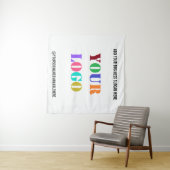 カスタムBusiness Logoソーシャルメディア名タペストリー タペストリー (インサイチュ(横))