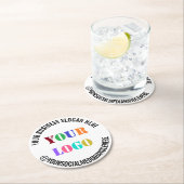 カスタムBusiness Logoソーシャルメディア紙コースター ラウンドペーパーコースター (インサイチュ)