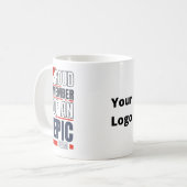 カスタムBusiness Logoチームワークやる気を起こさせるオフィス コーヒーマグカップ (正面左)