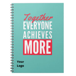 カスタムBusiness Logoチームワークやる気を起こさせるオフィス ノートブック