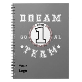 カスタムBusiness Logoチームワークやる気を起こさせるオフィス ノートブック