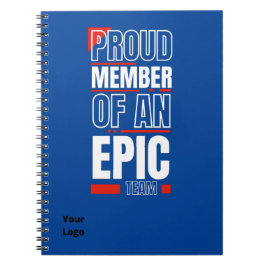 カスタムBusiness Logoチームワークやる気を起こさせるオフィス ノートブック