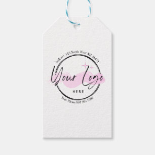 カスタムBusiness Logoテンプレート – 電話とアドレス ギフトタグ