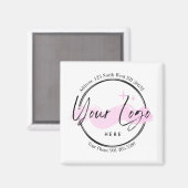 カスタムBusiness Logoテンプレート – 電話とアドレス マグネット (正面/裏面)