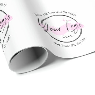 カスタムBusiness Logoテンプレート – 電話とアドレス ラッピングペーパー