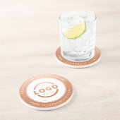 カスタムBusiness Logoバラ金ゴールド コースター (側面)