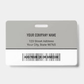 カスタムBusiness Logoバーコード従業員の写真 バッジ (裏面)