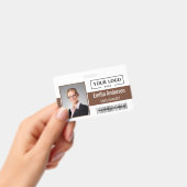 カスタムBusiness Logoバーコード従業員の写真 バッジ (手持ち)