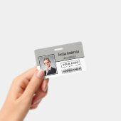 カスタムBusiness Logoバーコード従業員の写真 バッジ (手持ち)